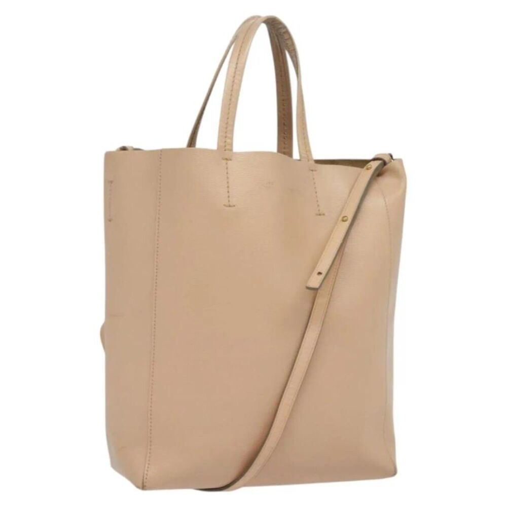 Celine Vertical Cabas Tote Leather Pink Leather Tote Bag Bag